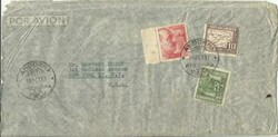 DUAL FRANKING Spanish Andorra Sc#49(10pts)#43 mixed SPAIN-Sc#704a ...