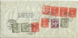 DUAL FRANKING Spanish Andorra Sc#42(x3)#46(x5)#40 mixed SPAIN-Sc#704a ...