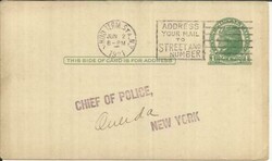 US Postal Card-Scx#UX27 "AUTOMOBILE STOLEN 1920 STUTZ TOURING CAR..." ...