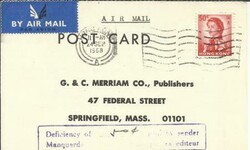 Hong Kong -Deficiency of..50c..paid by sender(2nd line in French) ...