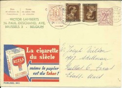 Belgium BI-COLOR ILLUSTRATED CIGARETTE ADVERTISING POSTAL CARD-HG ...
