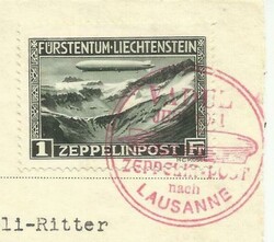 Graf ZEPPELIN -LIECHTENSTEIN FLIGHT-Sc#C7-DISPATCH-VADUZ ...