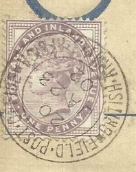 Great Britain -BOER WAR-Registered Postal Envelope uprated 1d-lilac- ...