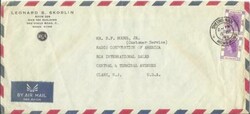 Hong Kong CHINA SG#189(pair) SHEUNG WAN 6/MR/58 commercial airmail to ...