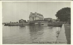 Malaya REAL PHOTO POSTCARD VIEW "Fullerton Building & Anderson Bridge ...