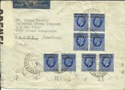 Great Britain MOROCCO AGENCIES-SG#69(x8) TANGIER 1/OC/41 WWII CENSOR, ...