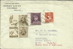 Belgium Sc#202(x2+2 Labels-from booklet pane)#230,#246 WETTREN ...