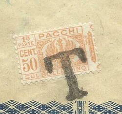 Italy Parcel Post-Sc#28-POSTAGE DUE-T(SOCIAL REPUBLIC) S.FELICIANO ...