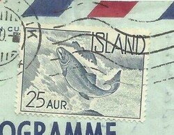 Iceland AEROGRAMME-HG:FG11 Post Office Uprated-Sc#319,#300 REKJAVIK ...