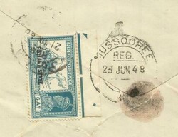 India CONVENTION STATE-PATIALA-SG#89(single frank) PATIALA 21/JUN/48 ...