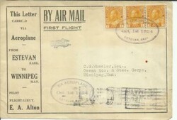 Canada FIRST FLIGHT-Mu#26 ESTEVAN SASKATCHEWAN OCT/1/1924 to ...
