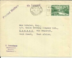 Switzerland SEMIPOSTAL-Sc#B57(single frank) BASEL 10/XII/1931 PRINTED ...