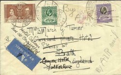 Gold Coast SG#117,#103,#111 SEKONDI 27/AUG/37 AIR MAIL to ENGLAND ...