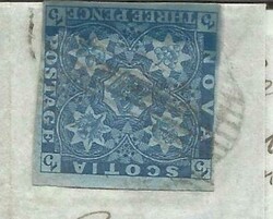 Nova Scotia SG#4-FOUR MARGINS(Clear to Large)single frank-HALIFAX ...