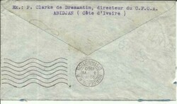 Ivory Coast Sc#127,#148 ABIDJAN 29/MAI/40-WWI CENSOR-D/o(Ivory Coast) ...