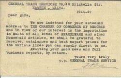 Malta postal card-HG:19 uprated SG#249-AIR MAIL MALTA-AP/21/49 ...