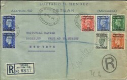 Great Britain-Morocco Agencies-SPANISH CURRENCY-SG#168(pair)#185,#183 ...