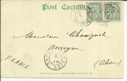 France OFFICE IN TURKEY(LEVANT)-Sc#25(pair)JERUSALEM PALESTINE ...