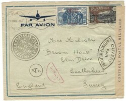 French Cameroun Sc#273,#276-SCARCE FRANKING-DOUALA 27/XII/40-WWII ...