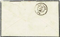 Belgium Sc#19b-perf 14 1/2 X 14)single frank)-LAROCHE 11/DEC/66-BLACK ...