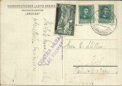 Spain Sc#656(pair)-CANARY ISLAND CHARITY STAMP-LAS PALMA ...