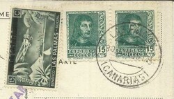 Spain Sc#656(pair)-CANARY ISLAND CHARITY STAMP-LAS PALMA ...