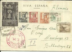 Spain Sc#644,#647,#649,#643,#641-PICTORIAL NATIONALIST LETTER ...