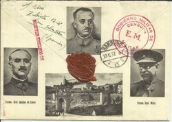 Spain Sc#644,#647,#649,#643,#641-PICTORIAL NATIONALIST LETTER ...