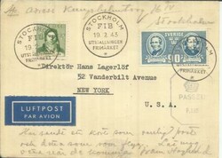 Sweden Sc#335,#334-STOCKHOLM 19/2/43-STAMP EXHIBITION-WWII BRITISH ...