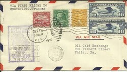 US FIRST FLIGHT-Mu#303-MIAMI FLA JAN/11/1930 to MONTEVIDEO URUGUAY ...