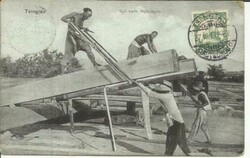 Germany KIAUTSCHOU CHINA-Sc#34-TSINGTAU 27/10/13-postcard view "KULI ...