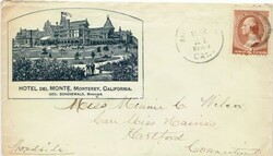 US-Sc#210-HOTEL DEL MONTERAY-ILLUSTRATED ADVERTISING-MONTEREY CAL ...