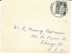 Ireland SG#74(single frank)-CEATHRAMHA AN CHAISIL 28/APR/28 to USA