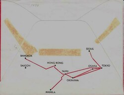 China TAIWAN-Sc#1486(pair)-TAIPAI-1966-AIRPLANE ENVELOPE "ABOARD THE ...