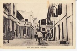 Zanzibar -Postcard View NEW POST OFFICE-unused-some minor toning