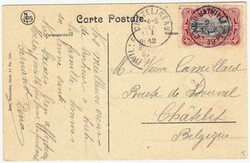 Belgian Congo Sc#46(single frank)-COQUILHATVILLE ...