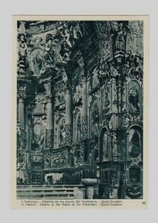 Ecuador PICTORIAL POSTAL CARD-view 42-ST.FRAMCIS,DETAILS OF THE WALLS ...