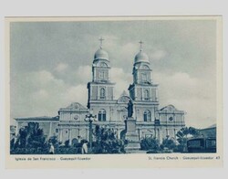Ecuador PICTORIAL POSTAL CARD-Blue view 45-ST.FRANCIS CHURCH ...