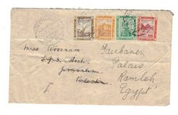 Egypt Sc#50,#52,#51,#53-SAN STEFANO 7/SEP/20-To JERUSALEM ...