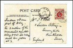 Hong Kong SG#93(single frank)-WEI HAI WEI AU/31/08-postcard view ...