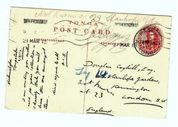 Tonga PICTORIAL POSTAL CARD-HG:G2a(8)-HAAPAI 3/FE/13-to ENGLAND-minor ...