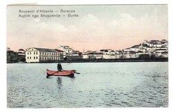 Albania Sc#49(single frank)-DURRES 14/4/1914-postcard view DURAZZO to ...