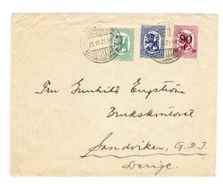 Finland Sc#86,#97,#125-MAARIANHAMINA 21/VI/21(ALAND ISLANDS) to ...