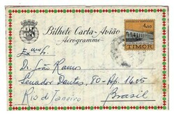 Timor AEROGRAMME-HG:FG5-VILA SALESIANA de FUILORO 3/5/65 to ...