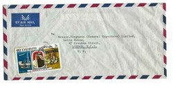 Dubai Sc#116(single frank)-27/OC/69-AIR MAIL to United Kingdom