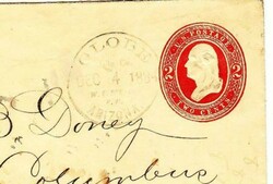 GLOBE(Gila County)ARIZONA TERRITORY DEC/4/1884-W.E.SPENCE P.M.-2c ...