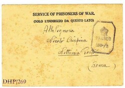 British INDIA-P.O.W.CAMP 28/2(Dharamsala)-16/7/1943-ITALIAN PRISONER ...