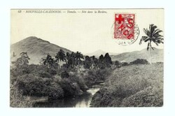 New Caledonia SEMIPOSTAL-Sc#B1(single frank)-NOUMEA ...