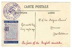 New Caledonia SEMIPOSTAL-Sc#B1(single frank)-NOUMEA ...