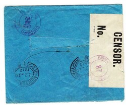 Ecuador Sc#210(x3)-REGISTERED(label)WWI CENSOR-Commercial Use to ...